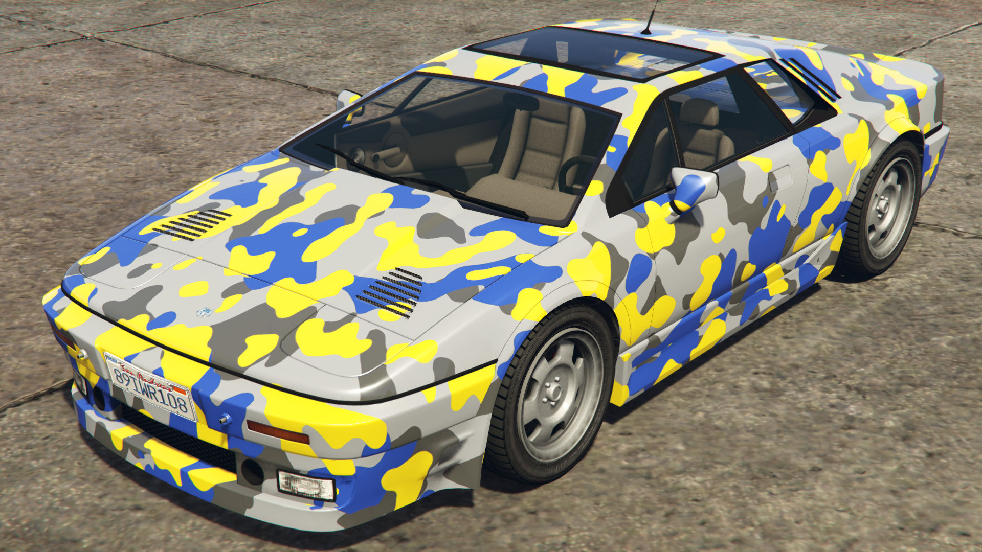 Yellow & Blue Camo