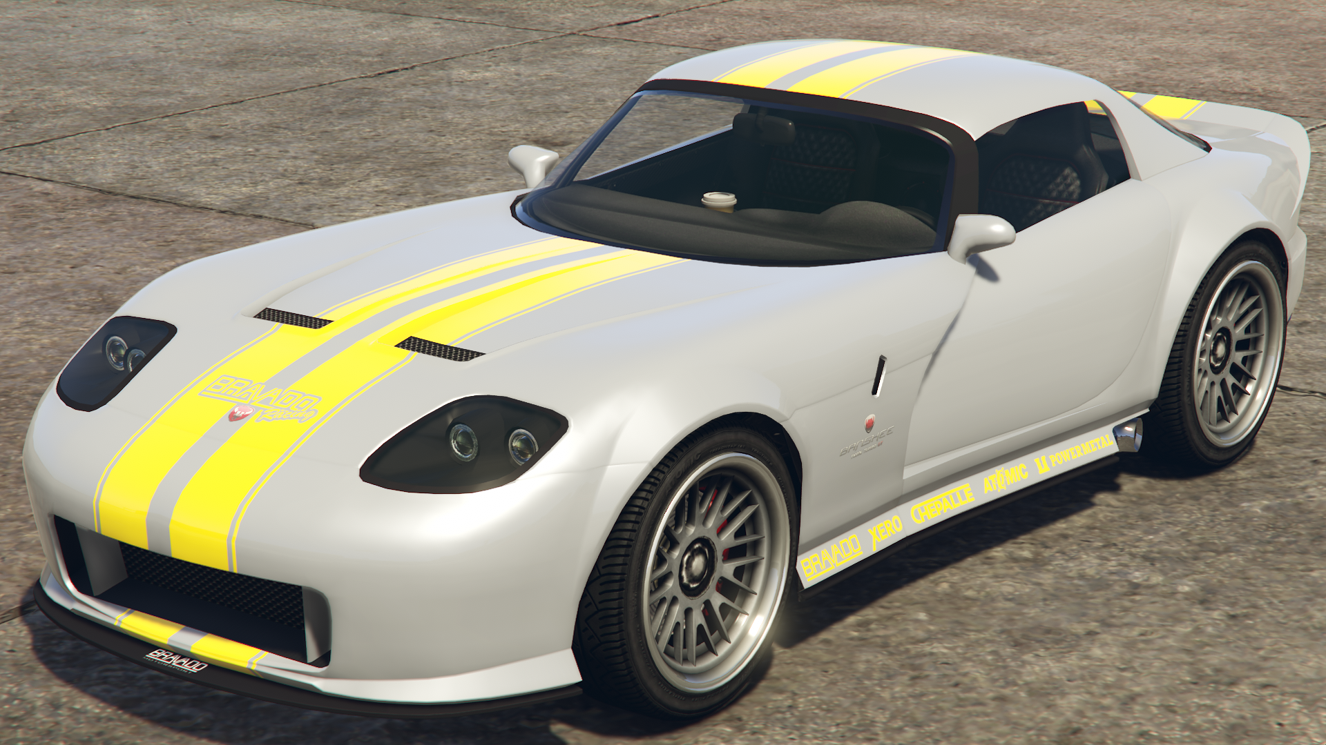 Yellow Racing Stripes