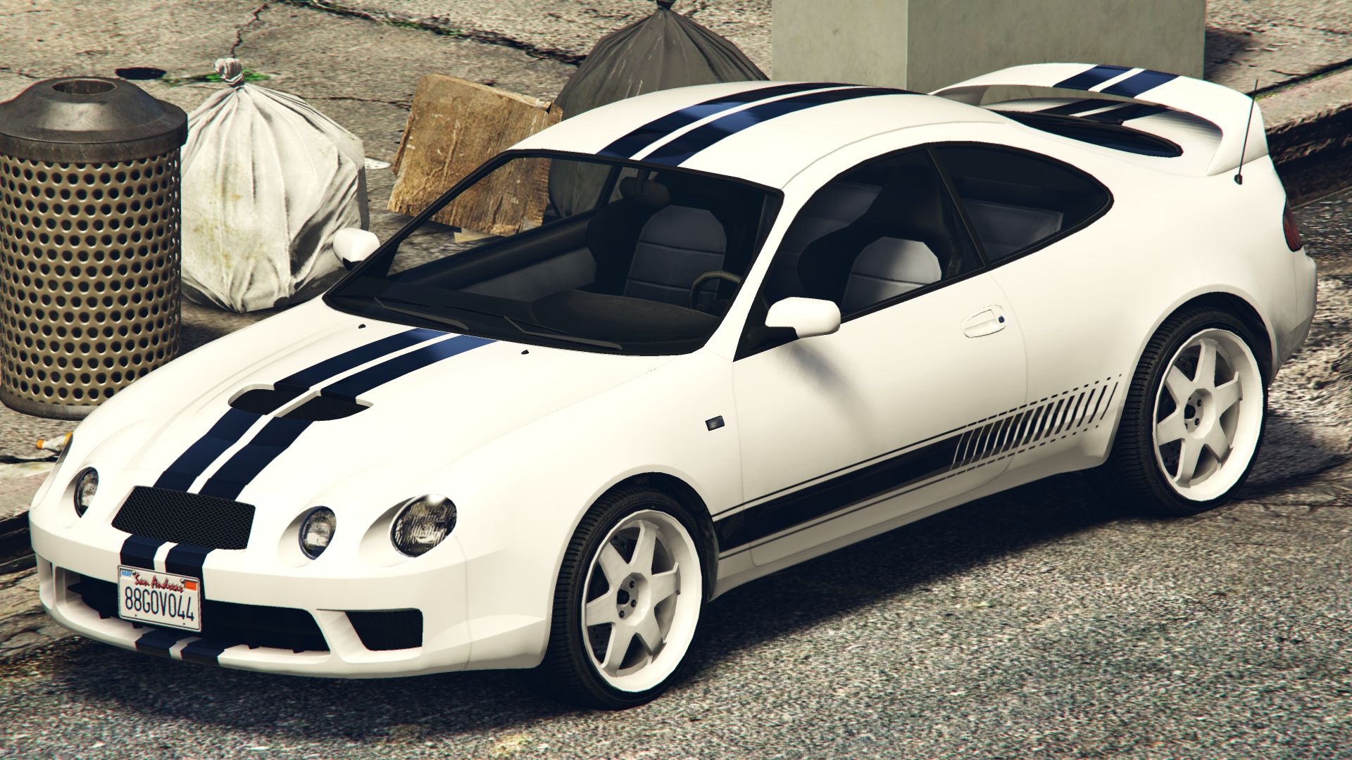 Black Double Race Stripe