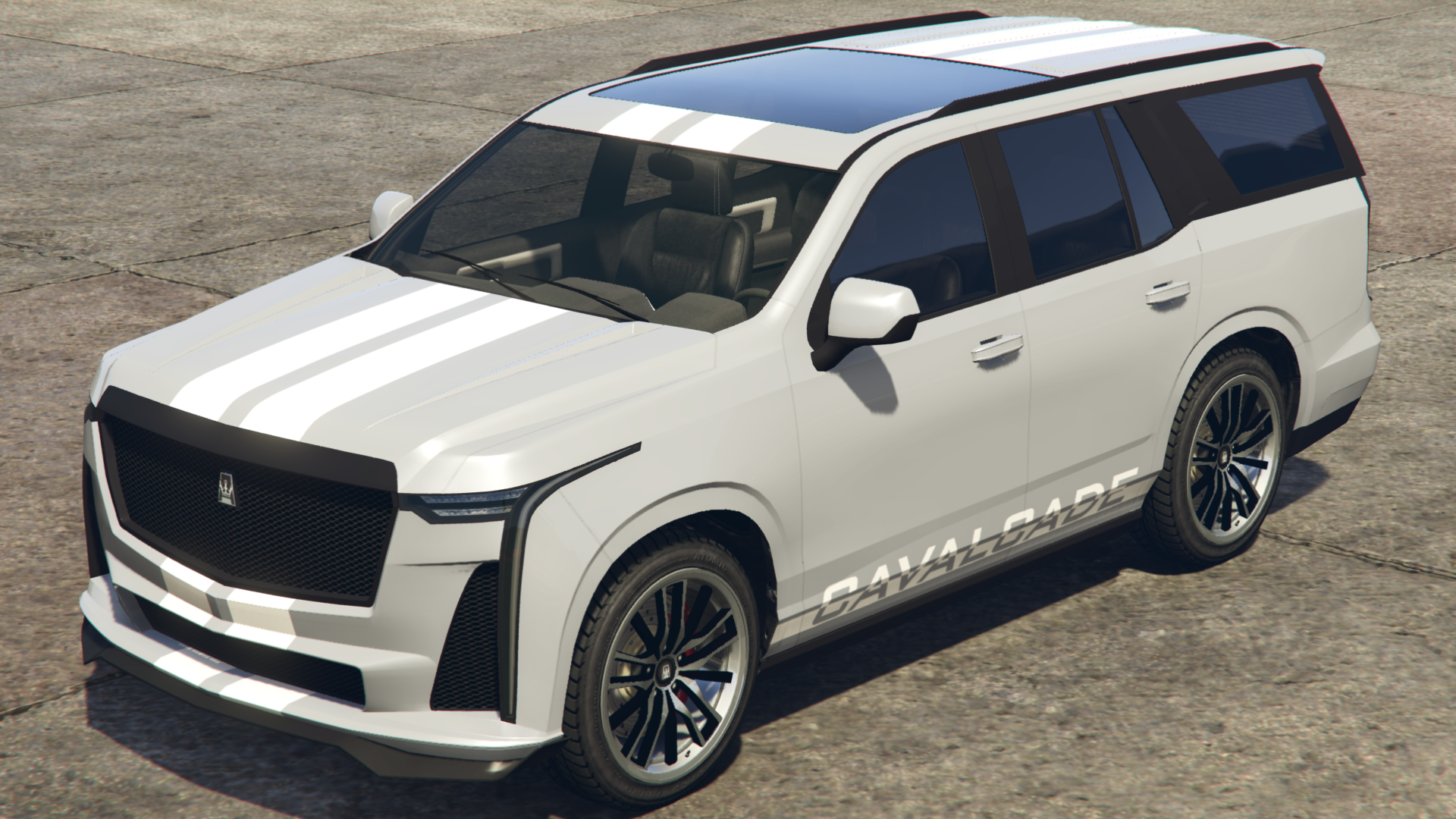 White Cavalcade Race Stripe