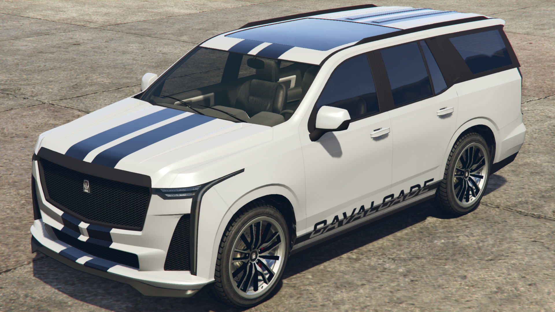 Black Cavalcade Race Stripe