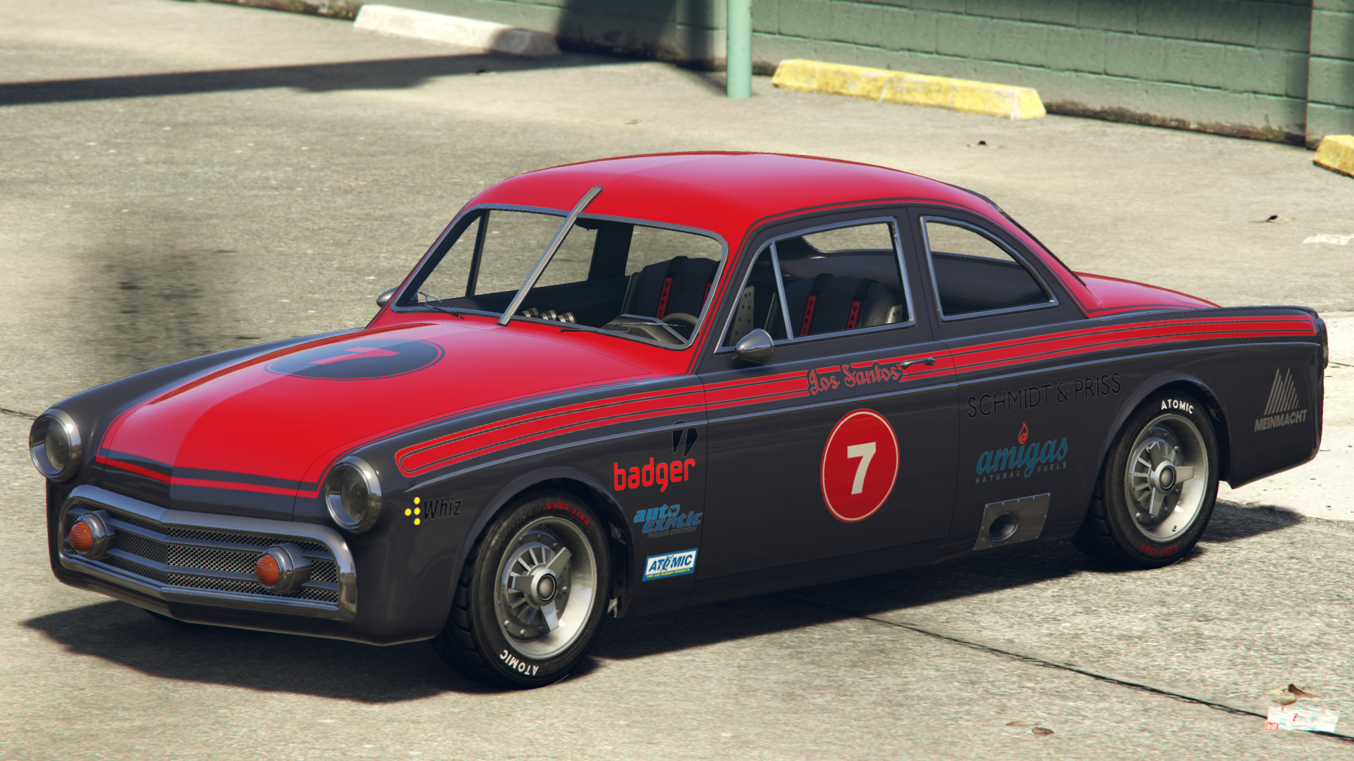 Los Santos RacerSponsors: Amigas, Atomic, Auto Exotic, Badger, Meinmacht,Schmidt & Prissand Whiz.