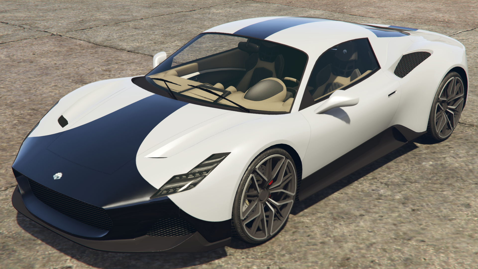 Black Wide Racing Stripe