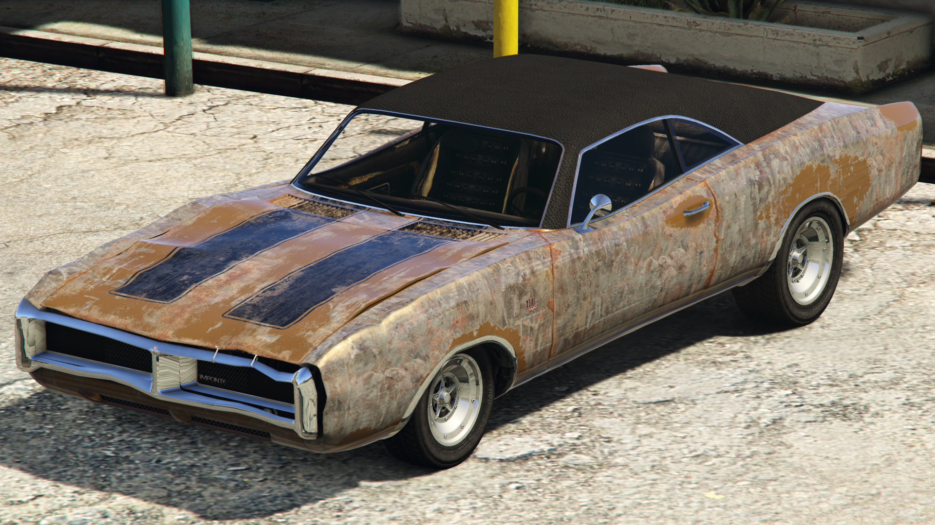 Rusty w/ Black Stripes