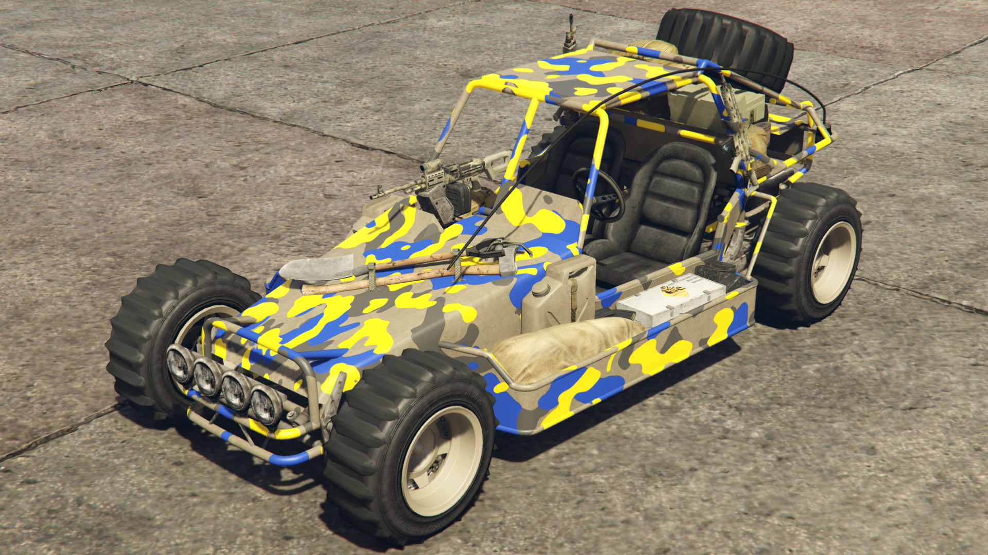 Yellow & Blue Camo