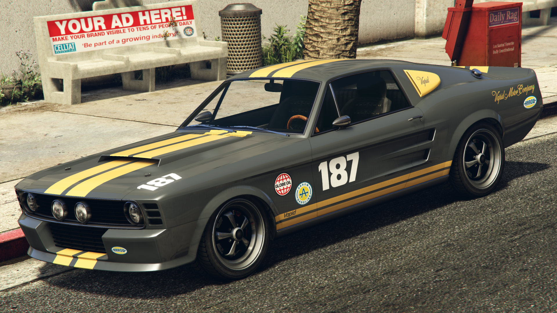 No. "187" Vintage VapidSponsors:Arrow Gasoline, Globe Oil and Vapid.