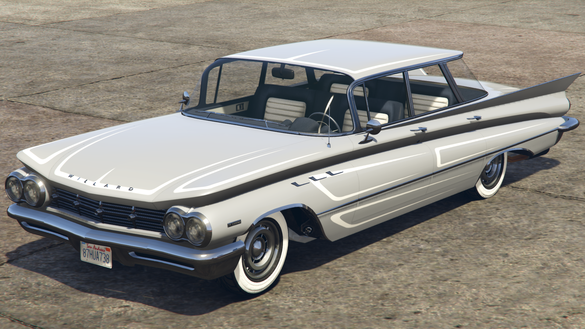 Outline White Striping