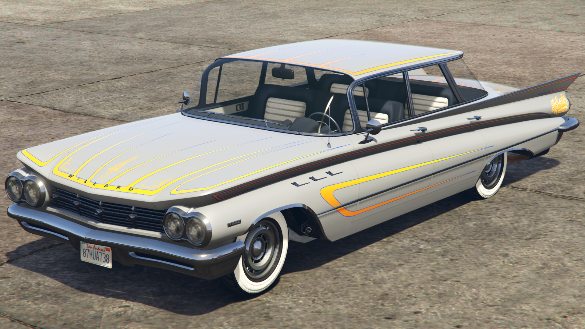 Elaborately Orange Pinstripe