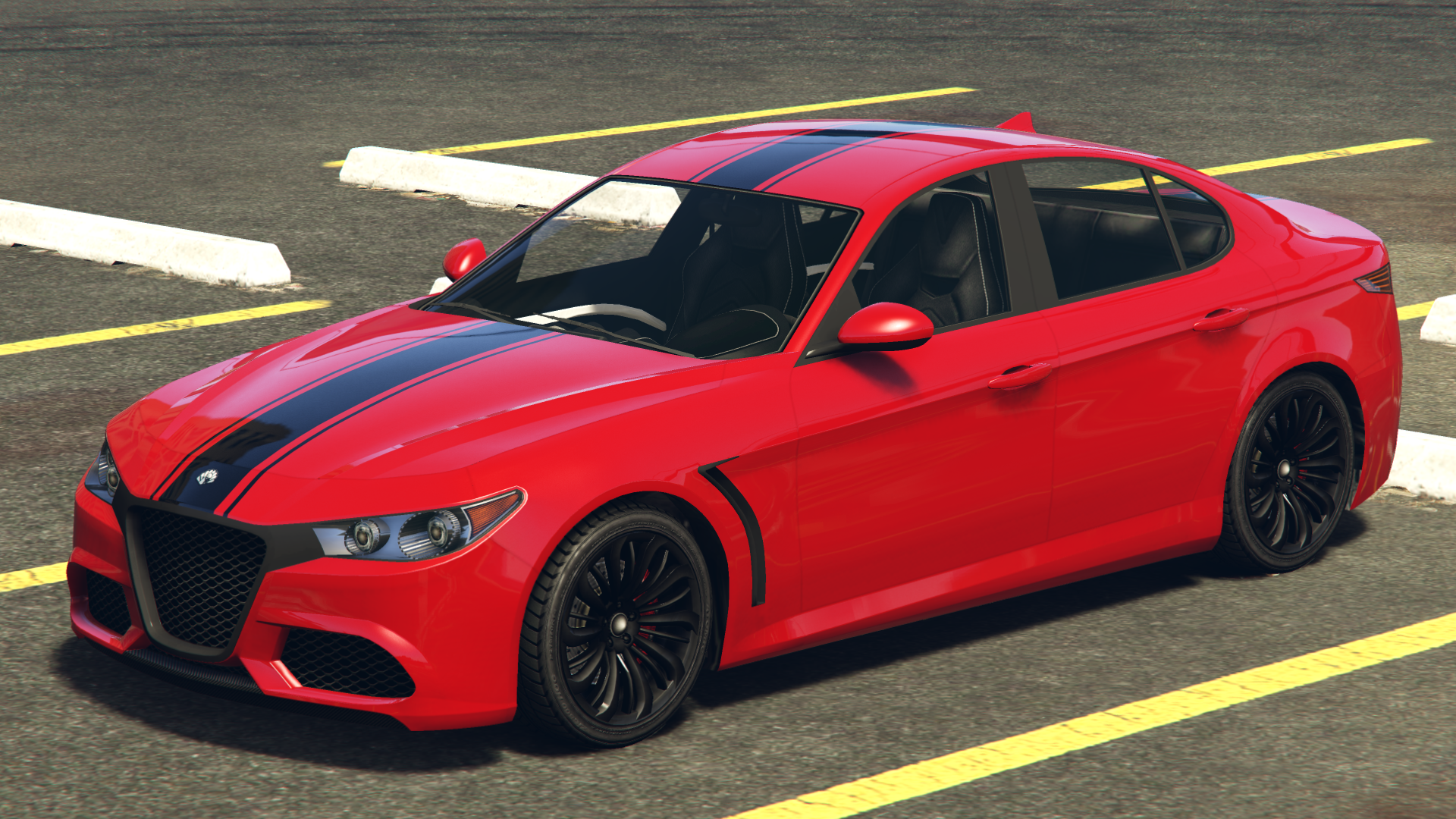 Thick Black Racing Stripes