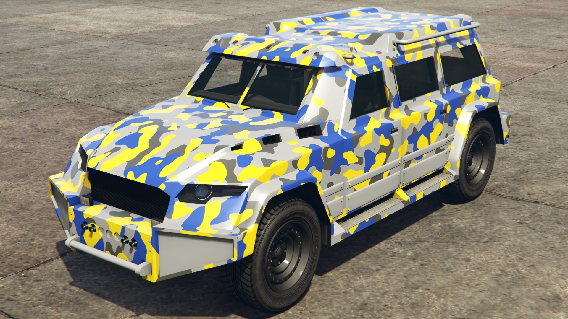 Yellow & Blue Camo