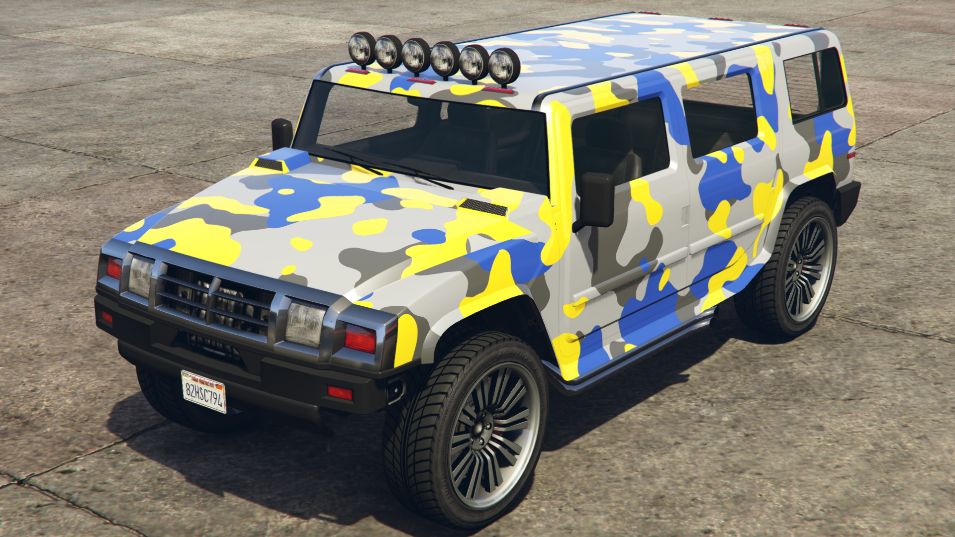 Yellow & Blue Camo