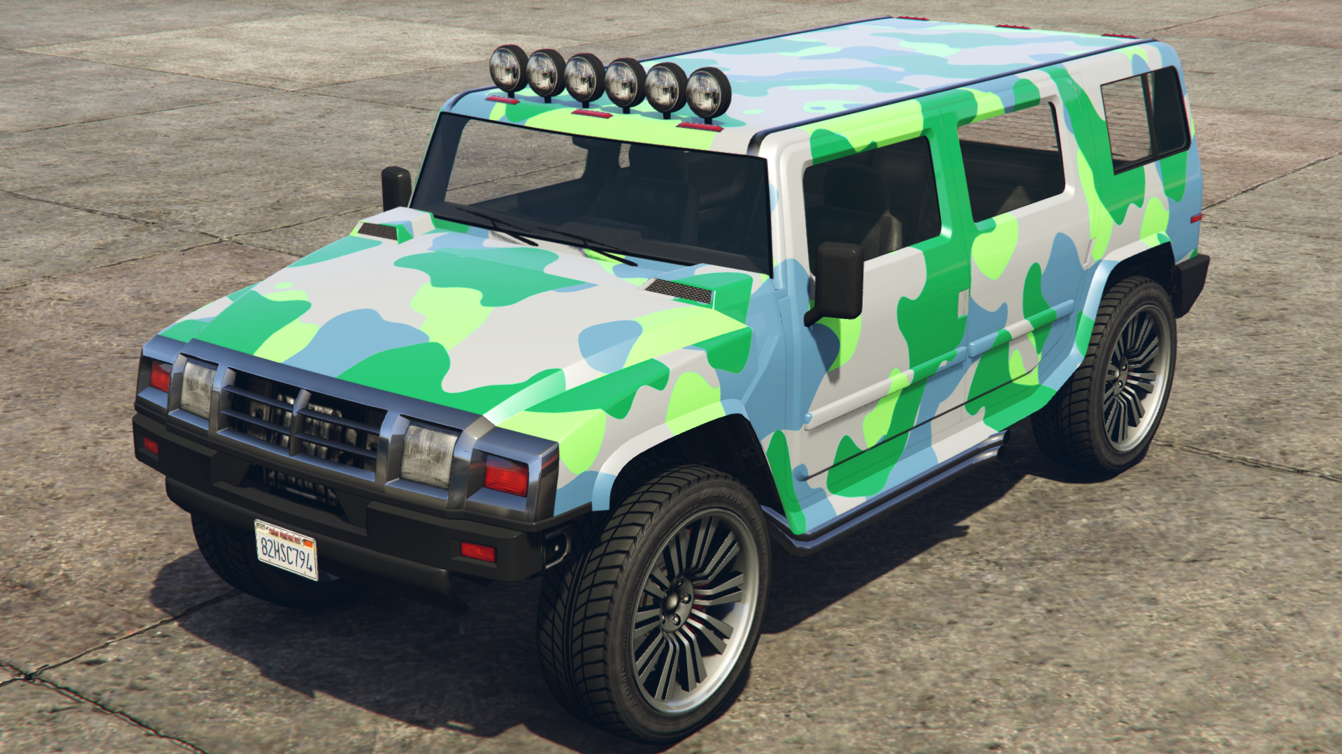 Blue & Green Camo