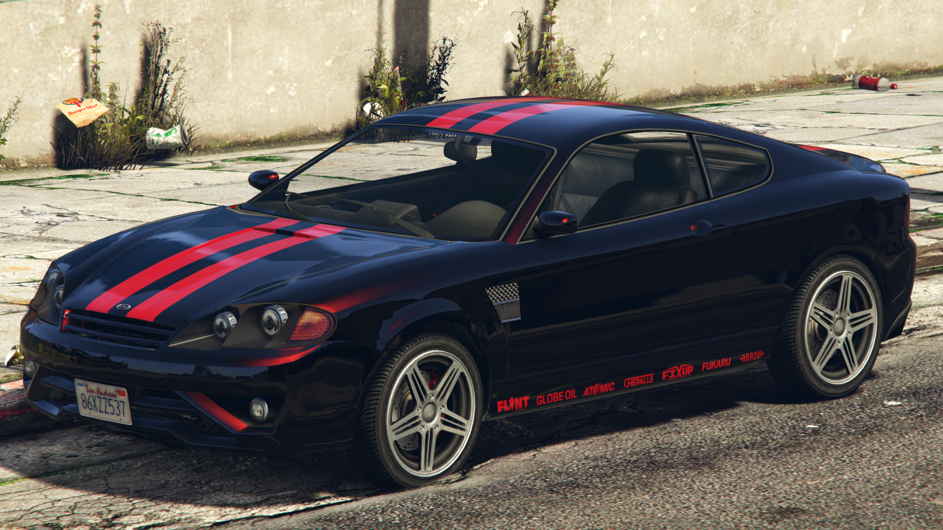 Inverted Tuner DecalSponsors:Arrow Gasoline,Atomic,Chepalle,Fixup,Flint Tools,FukaruandGlobe Oil.