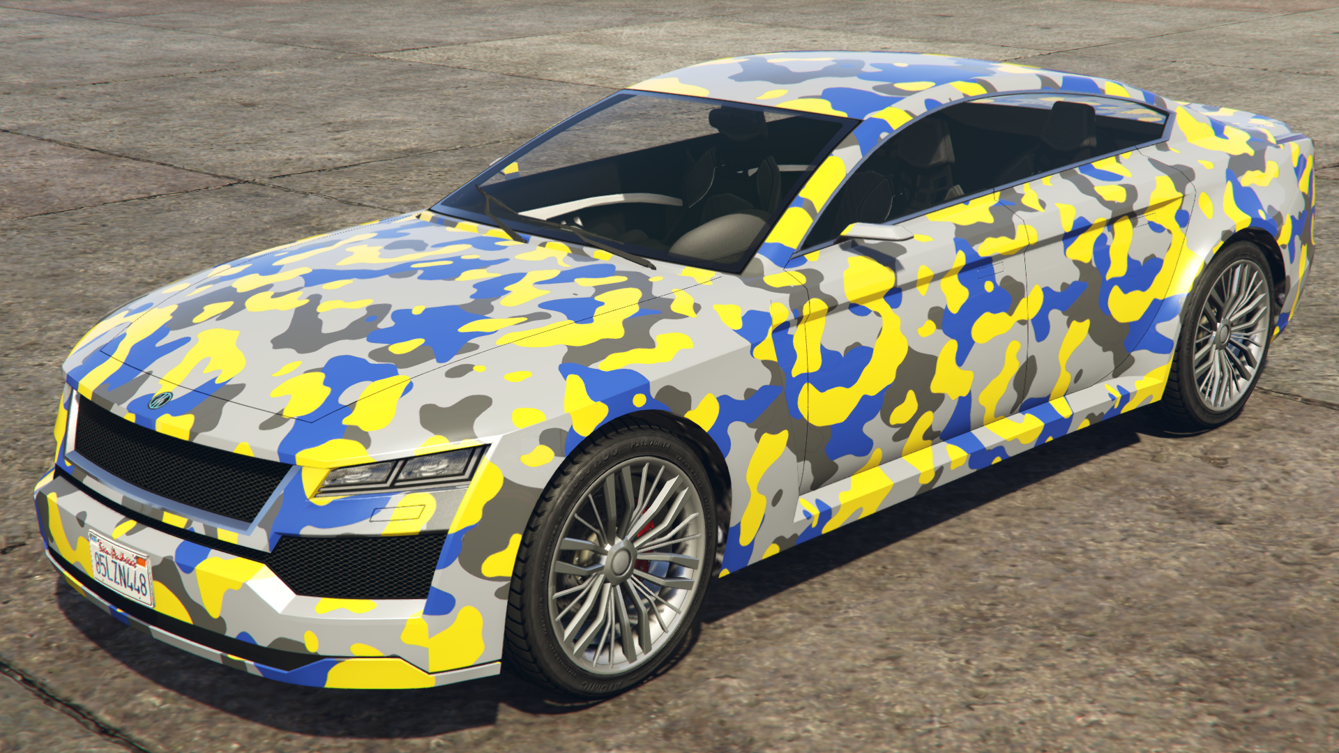 Yellow & Blue Camo