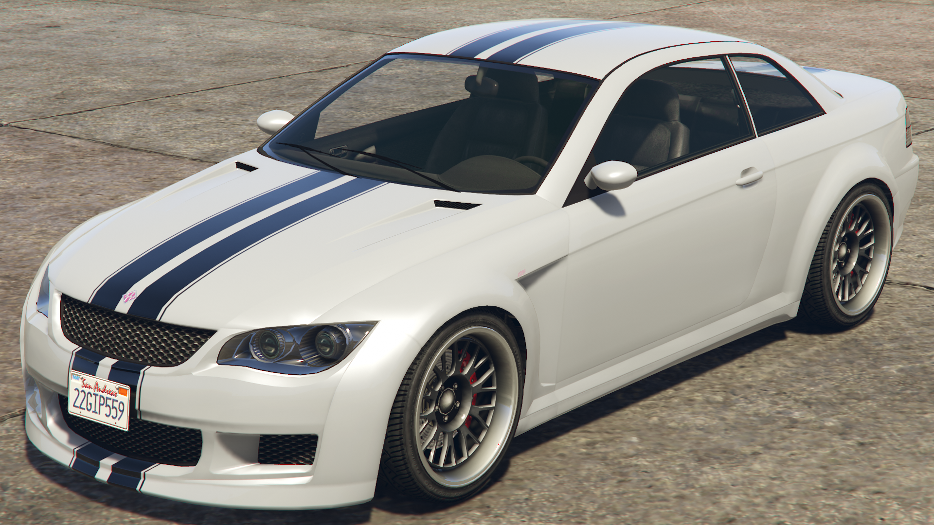 Black Double Racing Stripe