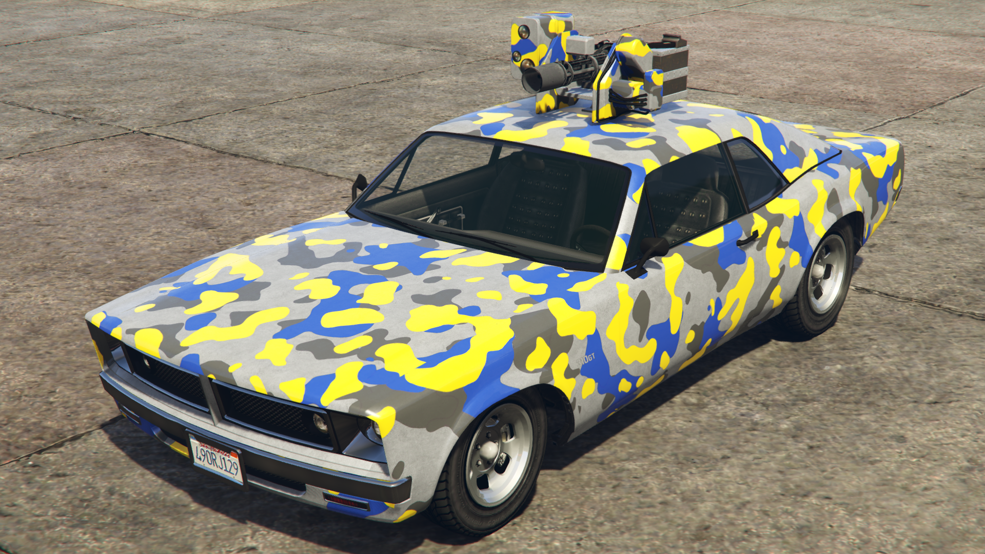 Yellow & Blue Camo