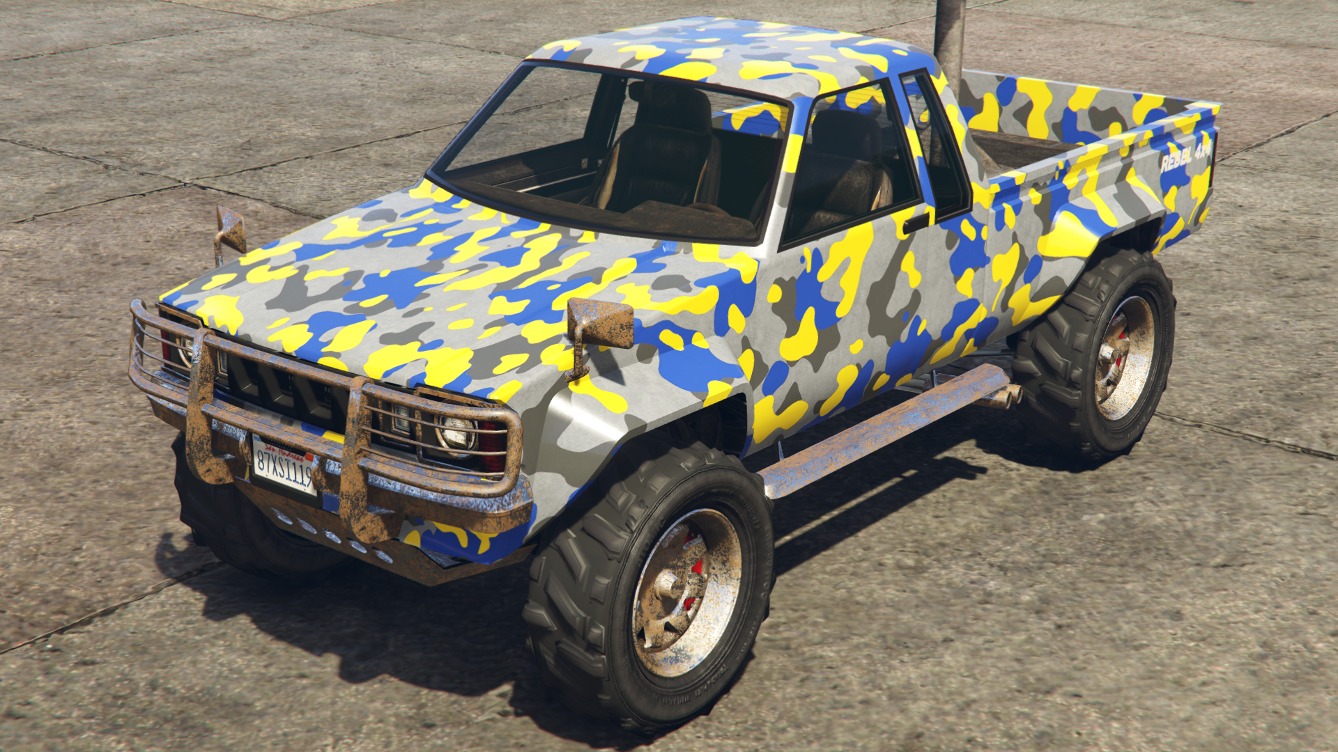 Yellow & Blue Camo